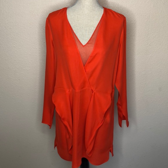 3.1 Phillip Lim Silk V-neck Long Sleeve Dress EUC - Picture 2 of 8